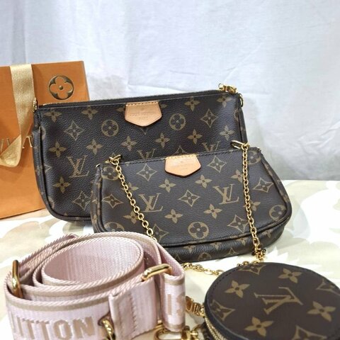 Louis Vuitton Multi Pochette Accessoires 二手9.5新 LV 五合一麻將包 側背包
