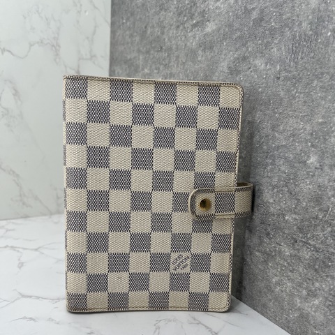 香緹國際精品 LV 白棋盤格 記事本 1246