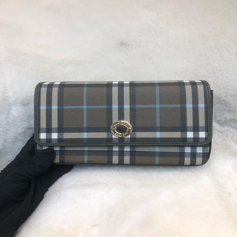 Burberry 啡綠格仔斜孭袋 XC743
