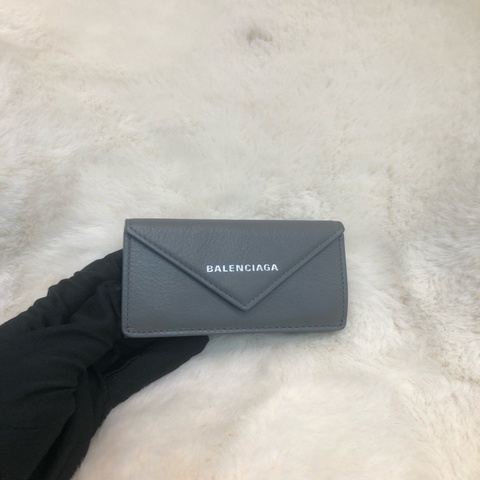 Balenciaga 灰色牛皮短銀包 XC864