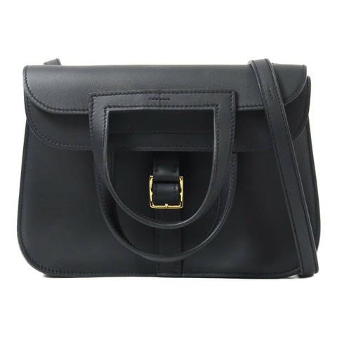 HERMES Swift皮革Mini Halzan手挽肩背兩用袋Noir