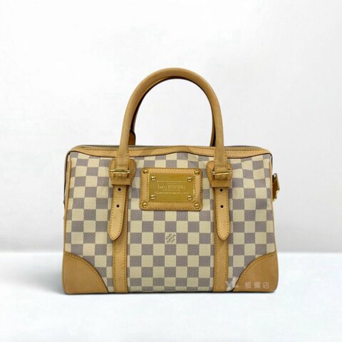 LV 白棋盤格手提包 Berkeley N52001