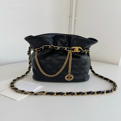 Chanel 黑金金幣福袋包 水桶包