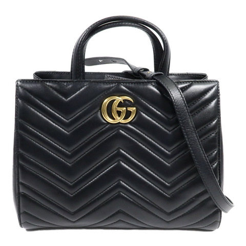 GUCCI 牛皮皮革GG Marmont Handbag手挽肩背兩用袋