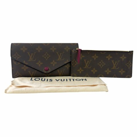 LOUIS VUITTON 老花 長銀包 連 拉鏈小包