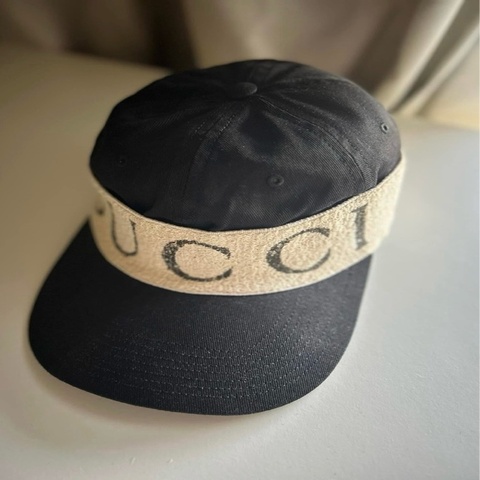Gucci 織帶logo 老帽 尺寸：S