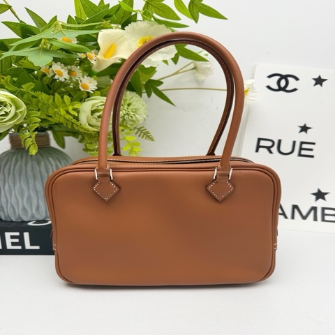 閒置新愛馬仕Hermes plume20 金棕銀扣 S皮 G刻