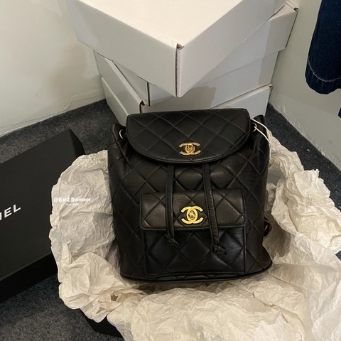 【全網最低價✨震撼史無前例❤️‍🔥】Chanel/香奈兒 黑金duma雙肩包