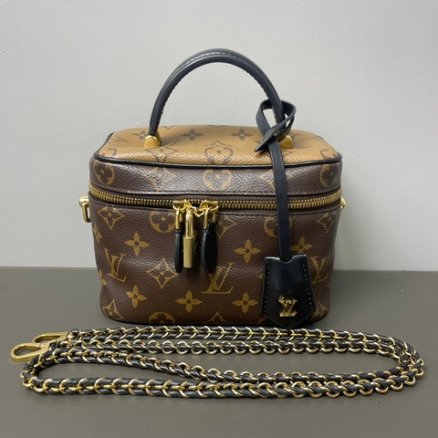 LV/路易威登 晶片款 老花拼色Vanity化妝盒包