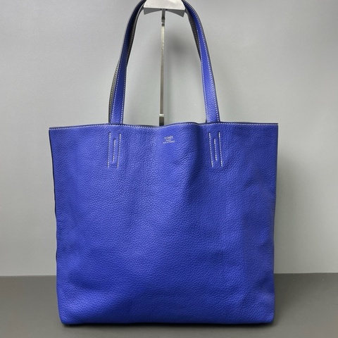 Hermes/愛馬仕 框R刻 Double sens拼色雙面托特包