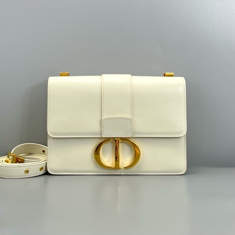 Dior迪奧蒙田中號白色斜挎包 97新