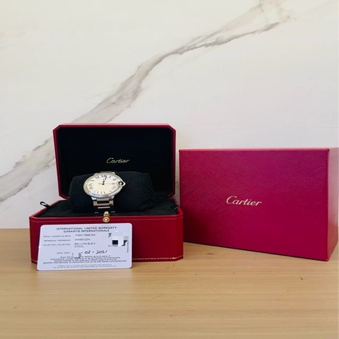 卡地亞Cartier 藍氣球 W69012Z4 自動機械 精鋼 42.1毫米