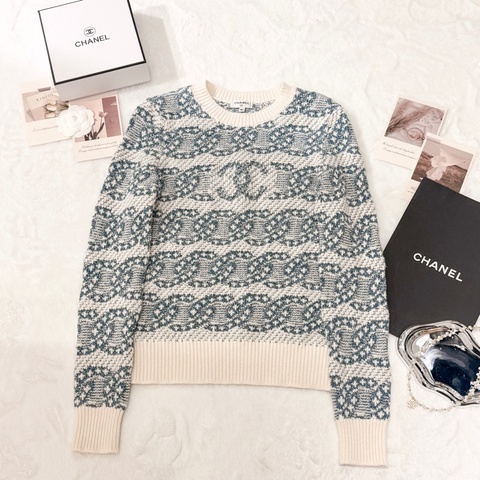 CHANEL 20P CC提花毛衣上衣