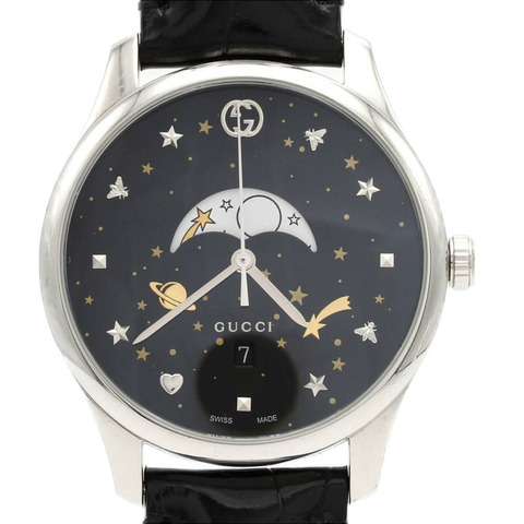 Gucci G-Timeless 月相腕錶 126.3 YA126327 不鏽鋼石英錶