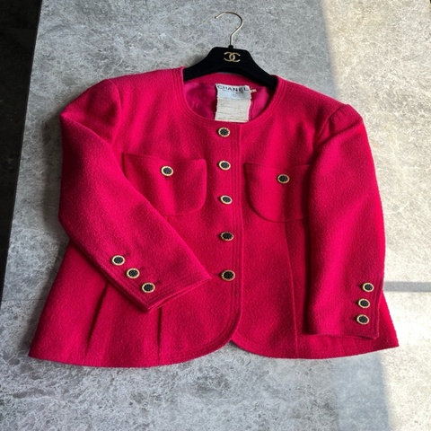 Chanel中古红色外套fr44~~