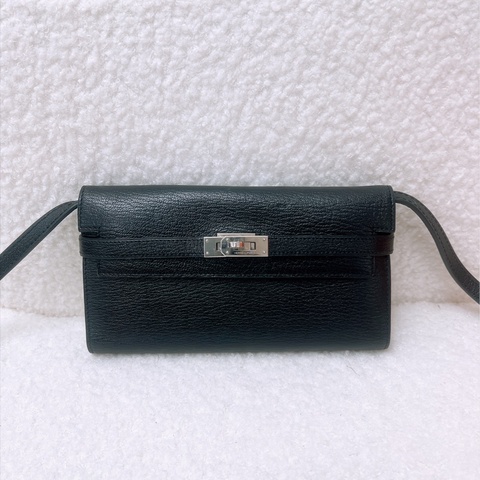 Hermes kelly to go 平替 黑銀凱莉長夾/銀包