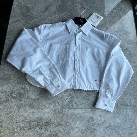 Chanel26S白色衬衫fr38~~