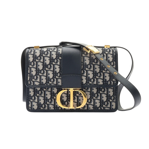 Dior 迪奧 30 Montaigne 小型 肩背包 藍色 Oblique 緹花帆布 牛皮 M9234UTZQ_M928