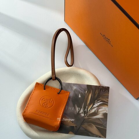 Y1689-Hermes rodeo orange bag Charm小橘袋吊飾