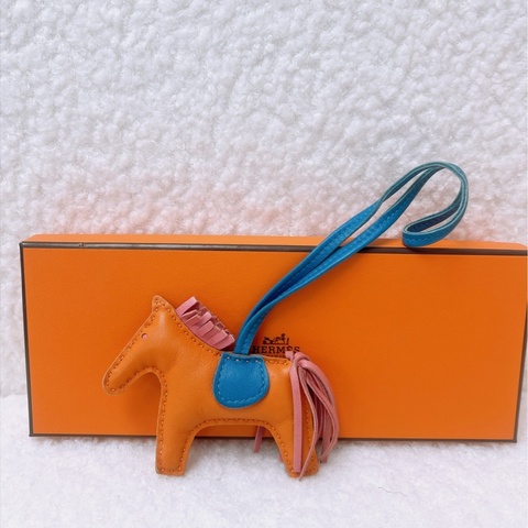 Hermes rodeo pm 橙色小馬吊飾/包掛