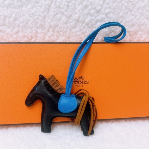 Hermes rodeo pm 黑藍色小馬吊飾/包掛