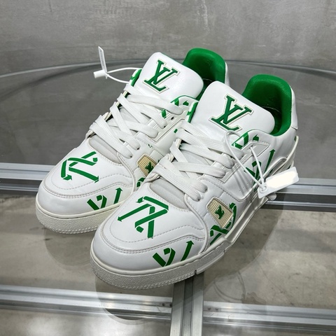 路易威登/Louis Vuitton LV TRAINER 白綠 環保系列 尺碼/UK7 41碼