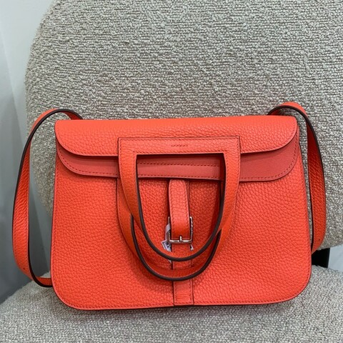 99♥️Hermes Halzan25 肩背包Clemence（TC）牛皮