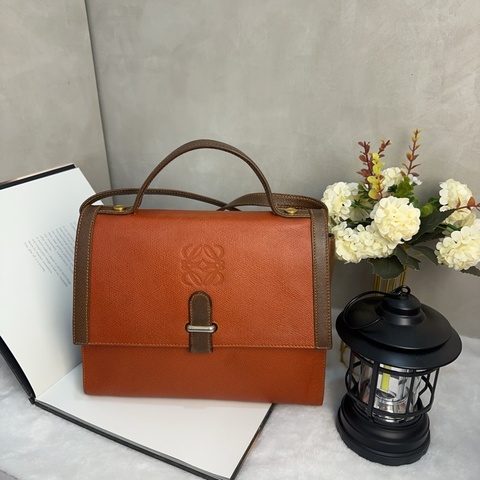 【赫蒂國際精品】Loewe復古拼色兩用手提vintage 肩背包
