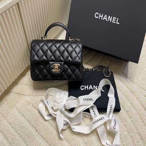 Chanel cf handle mini coco 20cm 淡金扣 cf20
