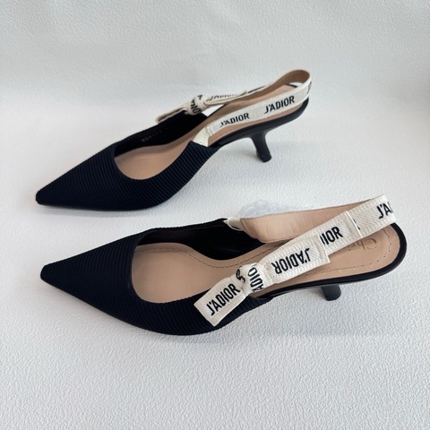 DIOR迪奧 J'Adior 尖頭 系帶 細跟 高跟鞋 6.5cm 38.5碼