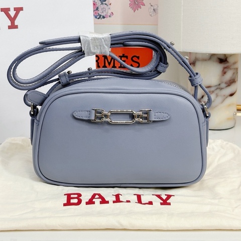 BALLY 巴利 淺藍色休閒斜挎包 單肩包   尺寸19*11.5*6.5