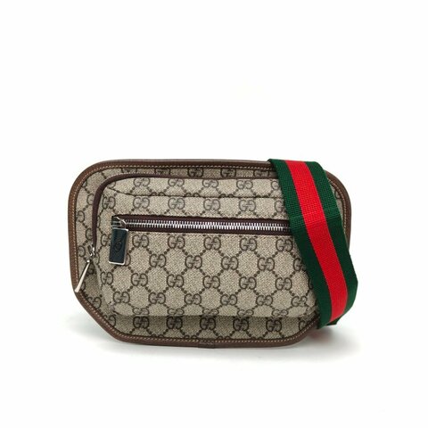 Gucci古馳 烏木色新款胸包肩背包
