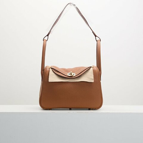 二手Hermès Lindy 26 金棕金B刻