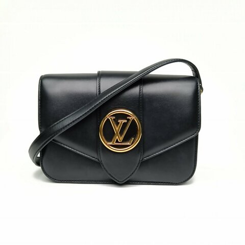 LV Pont9細肩帶黑色牛皮革2020肩背包