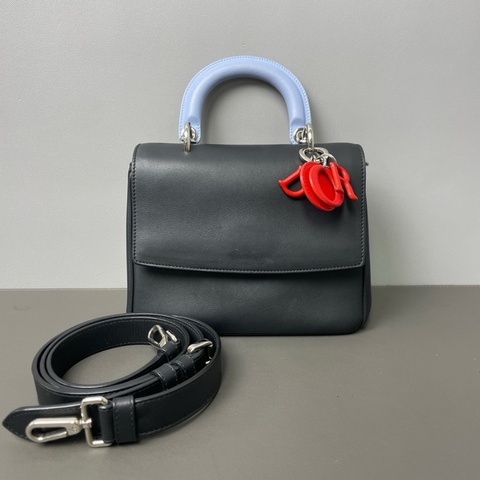 Dior/迪奧 Bedior 拼色vip小號手提斜背包