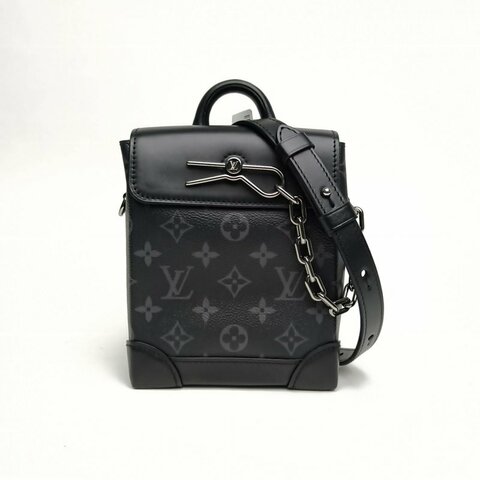 LV 黑色晶片牛羊皮革teamernano手提單肩包肩背包