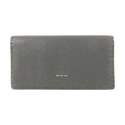 FENDI 牛皮皮革Long Wallet銀扣長錢包