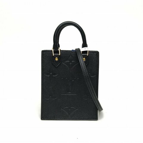 LV PETITSACPLAT琴譜包黑色牛皮革晶片肩背包