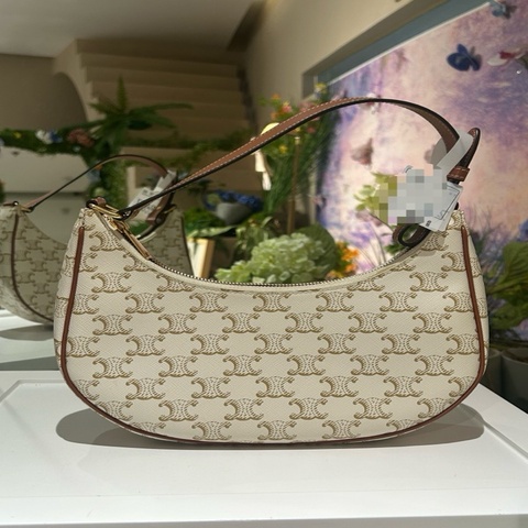 Celine 賽琳 白老花hobo 腋下包