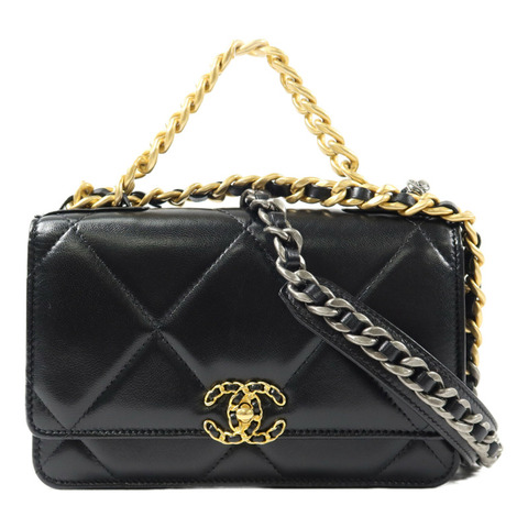 CHANEL 羊皮皮革C19 Wallet On Chain手挽肩背兩用袋
