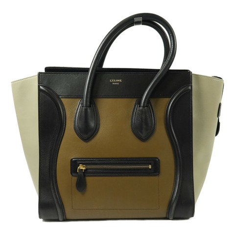CELINE 牛皮皮革Mini Luggage手挽袋