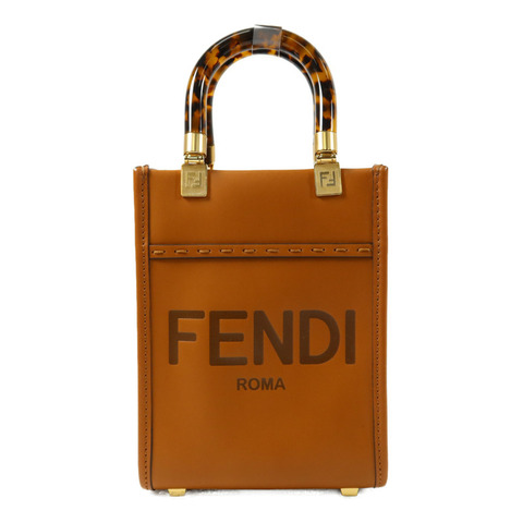 FENDI 牛皮皮革Mini Sunshine Shopper手挽肩背兩用袋