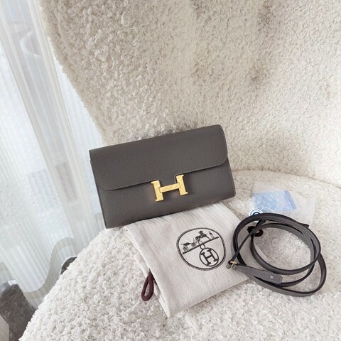 Hermes 康康Constance togo 錫器灰金扣 U刻 Epsom皮