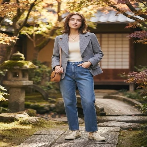 BURBERRY 藍標 千鳥格紋皇冠刺繡外套