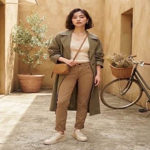 BURBERRY 倫敦 格紋反折長褲