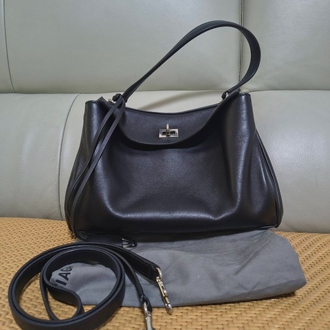 【超有Taste時髦精✨全網最低價❤️‍🔥】BALENCIAGA/巴黎世家 黑銀rodeo手提單肩包小號