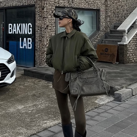 【超有Taste時髦精✨全網最低價❤️‍🔥】BALENCIAGA/巴黎世家 機車包part time石灰色大號
