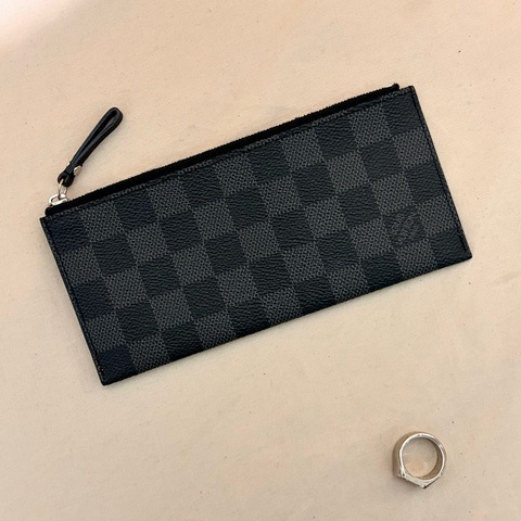 ‼️限時驚喜 即將下架 LV 路易威登 Louis Vuitton 拉鏈 卡夾零錢包 鈔票夾 黑棋盤格