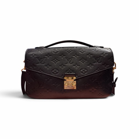 LOUIS VUITTON Pochette Métis 黑色 Monogram Empreinte 壓紋牛皮手提／斜背包
