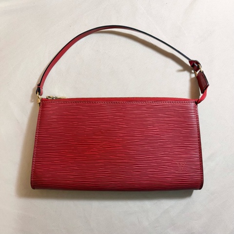 ‼️限時驚喜 即將下架 LV Louis Vuitton 羅意威 手提 肩背包 麻將包 紅epi 水波紋
